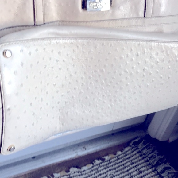 Kate Spade Cream Ostrich Print Leather - Picture 3 of 13